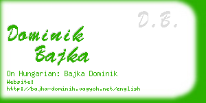 dominik bajka business card